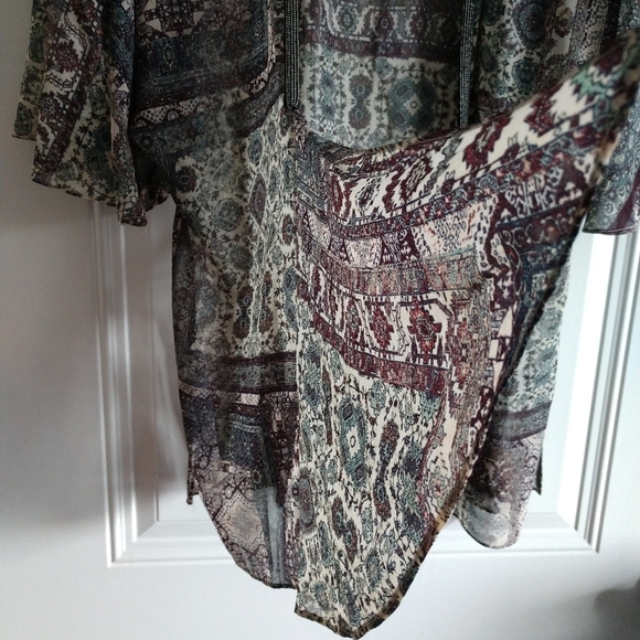 ZARA Size M Sheer Kimono Cover-Up Jacket Top NWOT - Picture 5 of 16